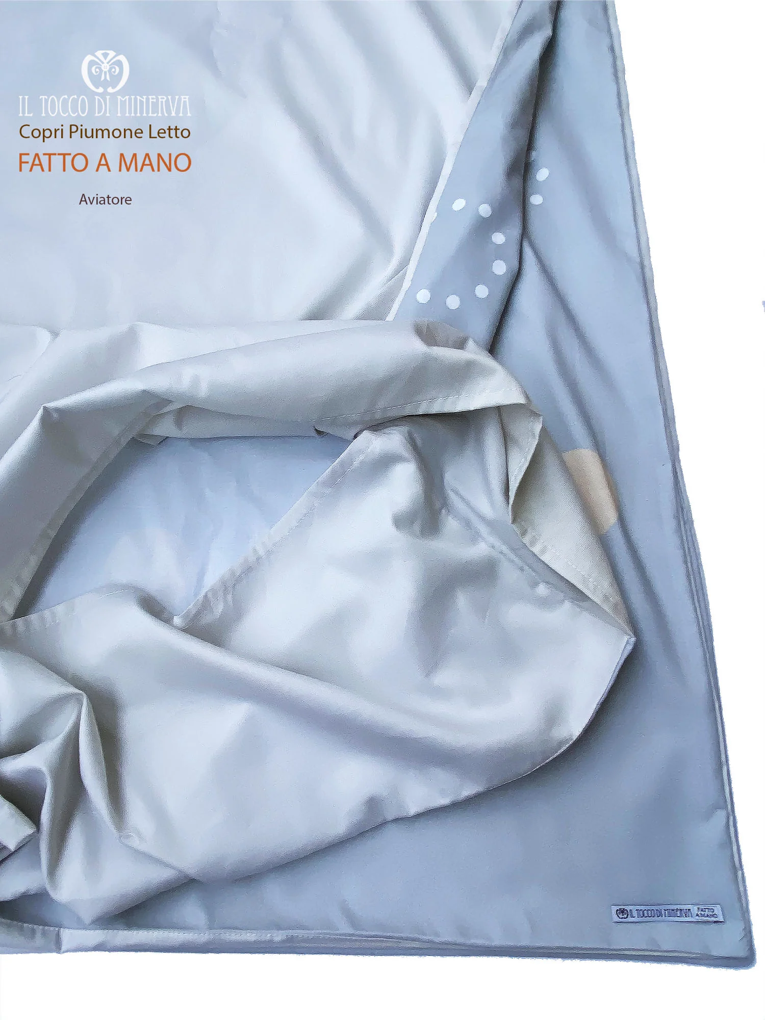 Copripiumone da bambino Aviatore letto singolo 150 cm. x 200 cm. - Fatto a Mano - immagine 3