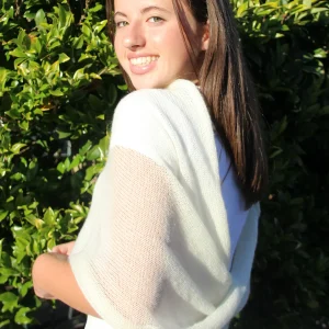 Coprispalle Girl Elegance Mohair Bianco