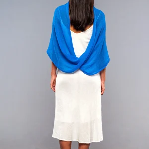 Coprispalle Mohair Colore Bluette