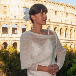 Coprispalle Luxory Mohair Sposa