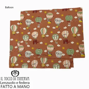 Lenzuolo con Federa bimba balloon - Fatto a Mano