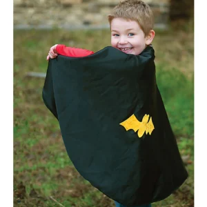 Great Pretenders Mantello Reversibile - Uomo Ragno/Pipistrello - 2 in 1 - Maschera in Omaggio 4/6 Anni