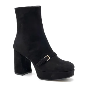 Stivaletto in camoscio nero con plateau - Cod. 51510