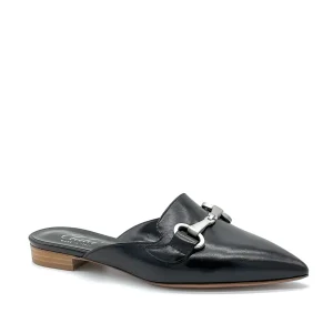 Sabot in pelle nera con morsetto - Cod. 12169_2