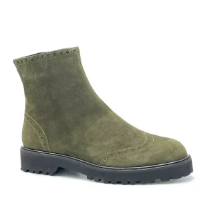 Stivaletto in camoscio verde muschio – Cod. 52549_1