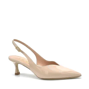 Slingback in vernice nude – Cod. 16161-1