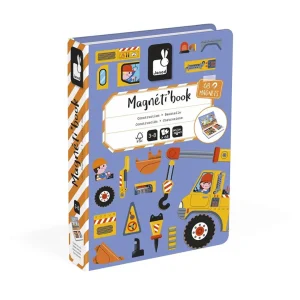Janod Magnetic' Book - Giochi Magnetici | Cantiere - 50 Magneti