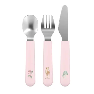 Set di posate per bambini 3 pezzi - Fairy Garden - Acciaio Inox