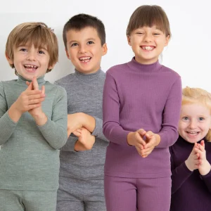 Leggings bambino Olly in lana seta - Morbidi e versatili