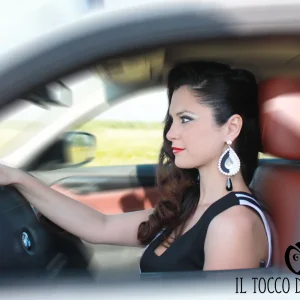 Orecchini bianco/neri lux Amelie Realizzati a mano - Handmade