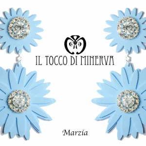 Orecchini celeste Swarovski Marzia Realizzati a mano - Handmade