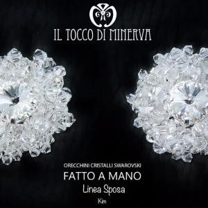 Orecchini Sposa Cristallo Swarovski Kim - Fatto a Mano