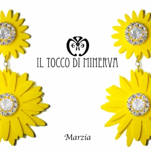 Orecchini gialli Swarovski Marzia Realizzati a mano - Handmade