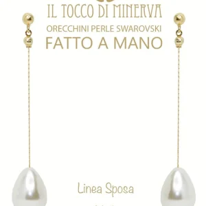 Orecchini perle Swarovski e argento 925 fatti a mano - Orecchini perle Swarovski argento 925 di alta qualità