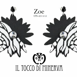 Orecchini bianco/neri animal zebra Zoe Realizzati a mano - Handmade