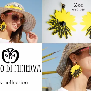 Orecchini gialli animal Zoe Realizzati a mano - Handmade