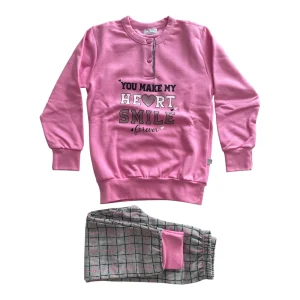 Pigiama Bimba Lungo in Cotone Felpato Serafino Primero Art. I13357