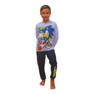 Pigiama Bimbo Lungo in Cotone Felpato Girocollo Sabor SONIC Art.SC40G4700