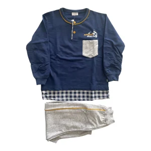 Pigiama Bimbo Lungo in Cotone Felpato Serafino Primero Art.I14207