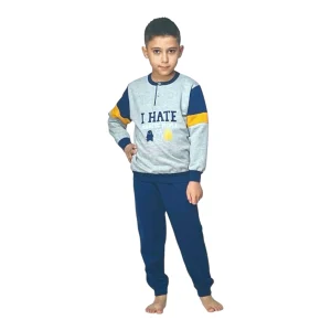 Pigiama Bimbo Lungo in Cotone Felpato Serafino Primero Art.I14208