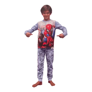 Pigiama Bimbo Lungo in Cotone Interlock Girocollo Sabor Marvel SPIDERMAN Art.MV40M7635