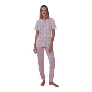 Pigiama Donna 3 Pezzi Pinocchietto + Pantalone e Maglia in Cotone Jersey Irge Art.TD48