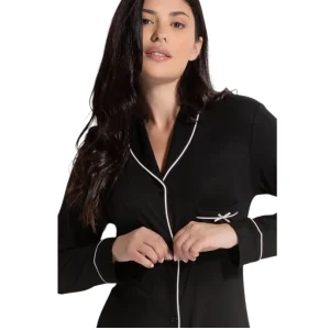 Pigiama Donna Lungo in Modal Aperto Davanti Love and Bra Art.107599