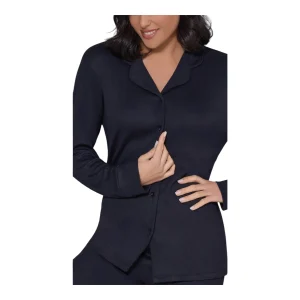 Pigiama Donna Lungo Modal Aperto Davanti e Pizzo Love and Bra Art.100199