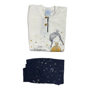 Pigiama Neonata Lungo in Cotone Felpato Serafino Gary Art.N10023