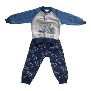 Pigiama Neonato Lungo Felpa Serafino Primero Art.I13046