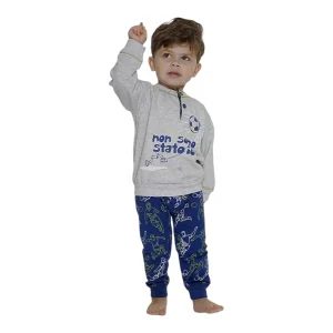 Pigiama Neonato Lungo in Cotone Felpato Serafino Gary Art.Q10033