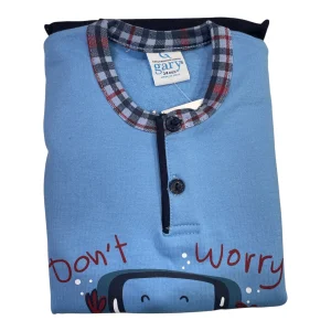 Pigiama Neonato Lungo in Cotone Felpato Serafino Gary Art.S10034