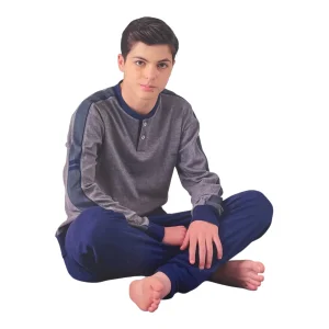 Pigiama Ragazzo in Cotone Interlock Oronero Art. OU498J