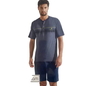 Pigiama Uomo Corto in Cotone Jersey Nottingham Art.PG50151-AS2