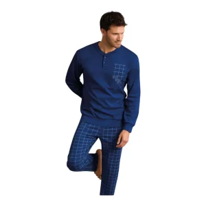 Pigiama Uomo Lungo in Cotone Interlock Il Granchio Art.GP2085