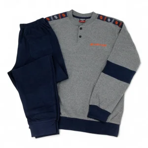 Pigiama Uomo Lungo in Cotone Interlock Lotto Art.LP2129