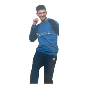 Pigiama Uomo Lungo in Cotone Interlock Serafino Lotto Art.LP2088