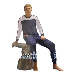 Pigiama Uomo Lungo in Cotone Jersey Jackie-O Art.JO014