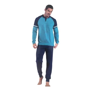 Pigiama Uomo Lungo in Cotone Jersey Navigare Art.141812