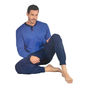 Pigiama Uomo Lungo in Cotone Jersey Navigare Art.141816