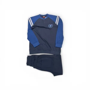 Pigiama Uomo Lungo in Cotone Jersey Serafino Lotto Art.LP1220