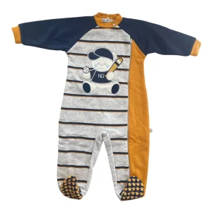 Pigiamone Neonato Felpato Spalla Aperta e Zip Nazareno Gabrielli Art.NG-2260