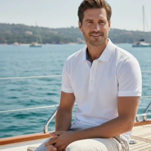 Polo uomo Cantieri navali mod. Blu vespucci 132