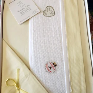 Coordinato neonato Nazareno Gabrielli culla (carrozzina) sopra sotto con angoli e federa