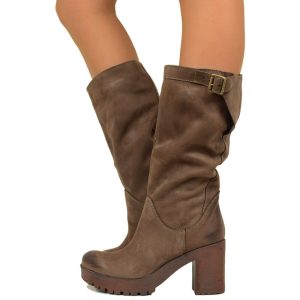 stivali donna marroni