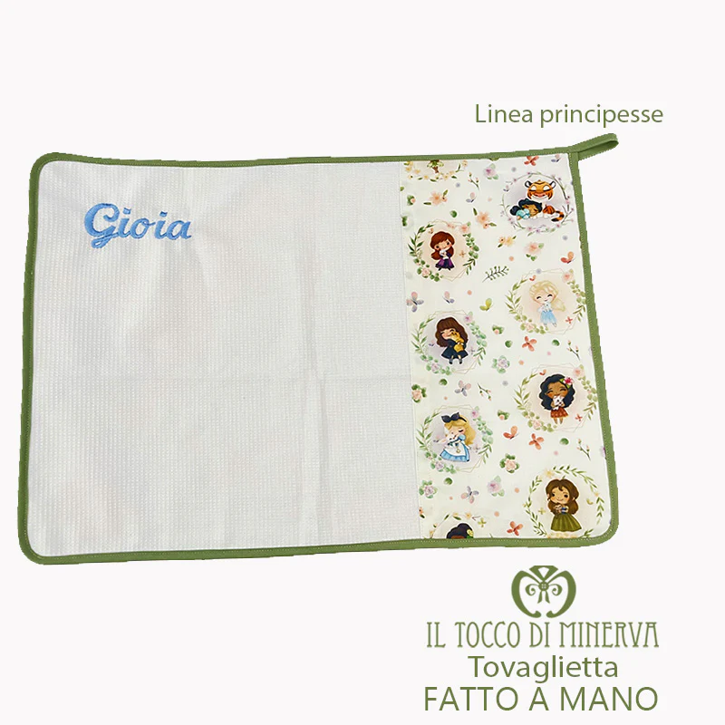 Kit scuola bambina Linea Principesse verde - Fatto a mano - immagine 2