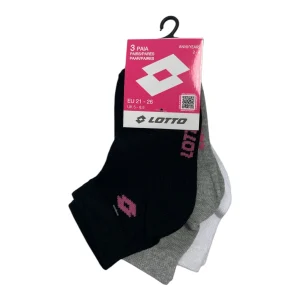 Tri-Pack Calza Corta Bimba in Cotone Lotto Art. GR85