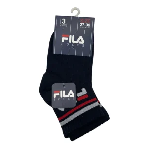 Tri-Pack Calza Corta Bimbo in Cotone Bike Fila Art.F8338