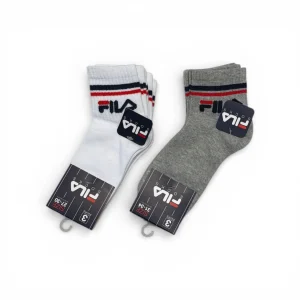 Tri-Pack Calza Corta Quarter Bimbo Bike Fantasia in Cotone Fila Art.F8338