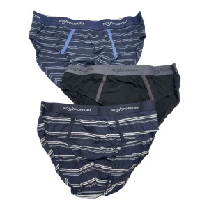 Tri-Pack Slip Uomo Cotone Elasticizzato con Elastico Esterno Rossoporpora Art.US2023